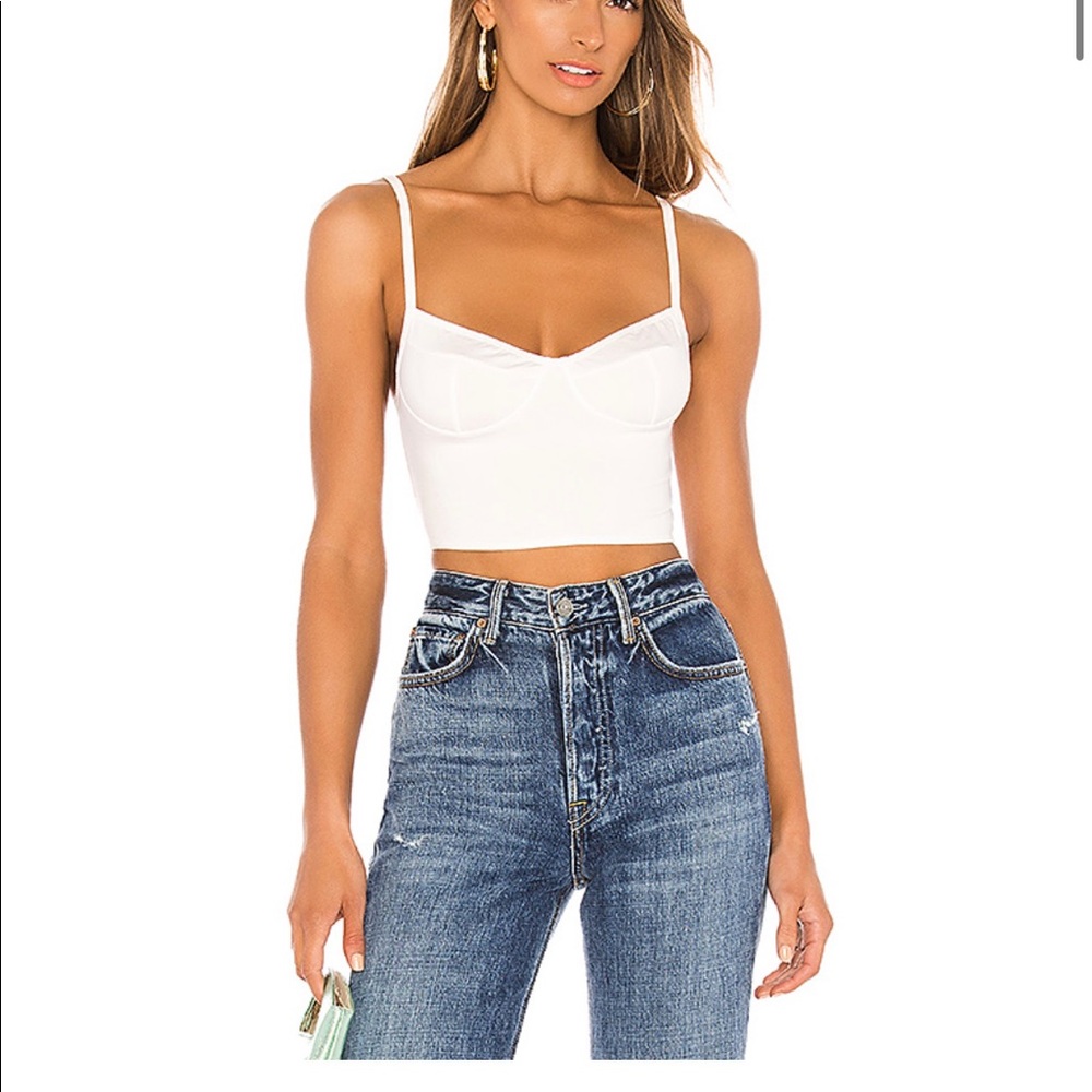 Revolve Solid Bustier Crop Tank